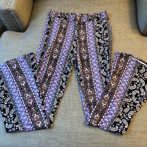 Bohemian fit and flare pants